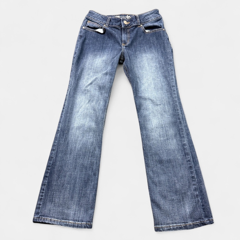 Wrangler Bootcut Jeans Women 7x30 Blue Mid Rise Stretch Denim Western Rodeo